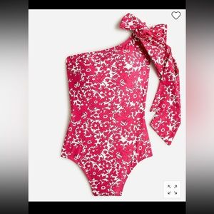 NWT JCREW Bow One Piece Swimsuit: Blushing Meadow